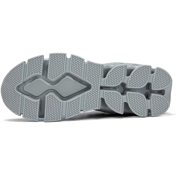 Women Gray Slip-On Walking Running Shoes Blade Sneakers Non-Slip Comfort Shoes - Picture 4 of 7